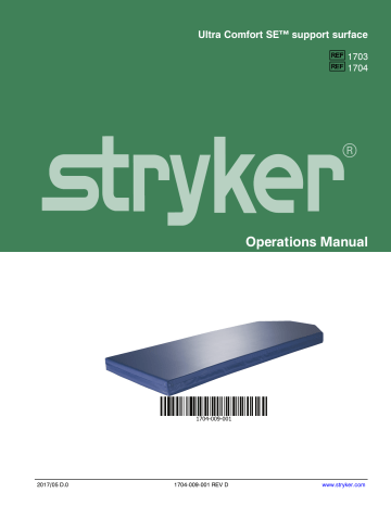 Stryker Ultra Comfort SE 1704 Operation Manual | Manualzz