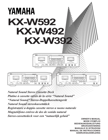 PLAYBACK. Yamaha KX-W492, KX-W392, KX-W592 | Manualzz