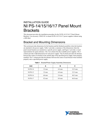 National Instruments Ni Ps 14 Installation Manual Manualzz