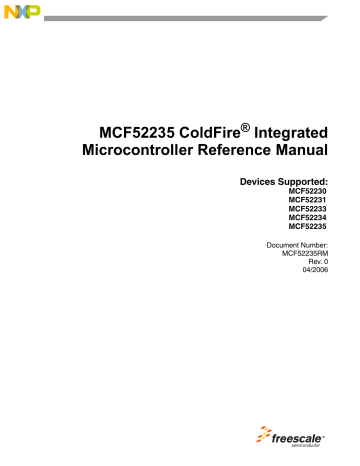NXP Semiconductors ColdFire MCF52233 Reference Manual | Manualzz