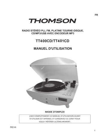 THOMSON TT400 CD, TT401CD Manual De Instrucciones | Manualzz