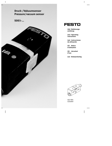 Festo SDE5-D10-C-Q6E-P-K Operating Instructions Manual | Manualzz