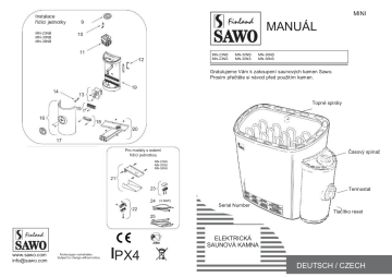 Sawo MINI MN-30NB Installation | Manualzz