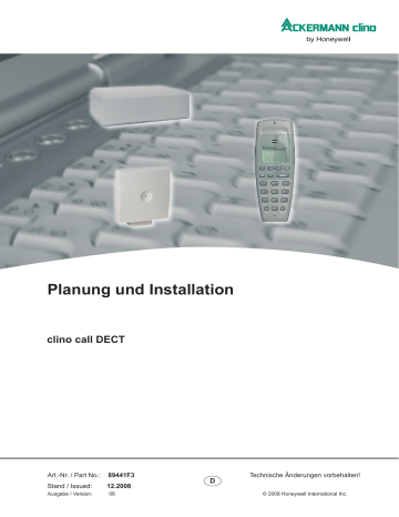 ACKERMANN clino call DECT Planung Und Installation | Manualzz