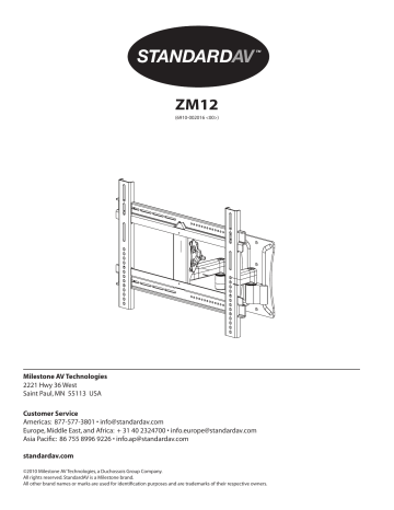 StandardAV ZS07, ZM12 Kullanım kılavuzu | Manualzz