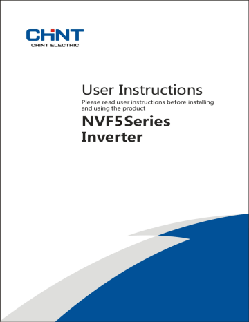 CHINT NVF5 Series, NVF5-0.75/TD2, NVF5-1.5/TD2 User Instructions | Manualzz