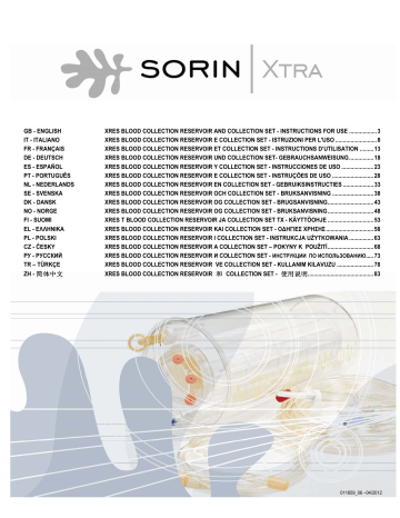 sorin XTRA Инструкция по эксплуатации | Manualzz