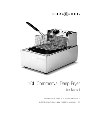 EUROCHEF 10L Commercial Deep Fryer User Manual | Manualzz