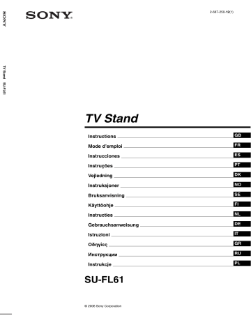 Sony SU-FL61 Användarmanual | Manualzz