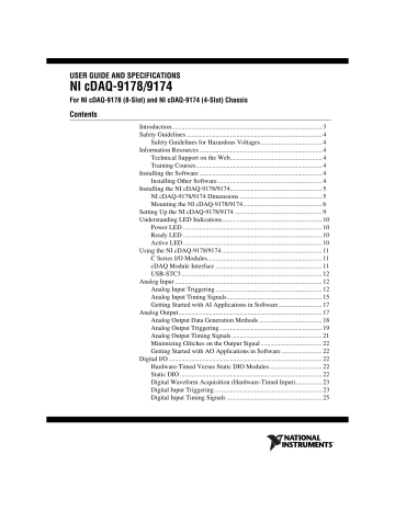 NI cDAQ-9174 User Manual And Specifications | Manualzz