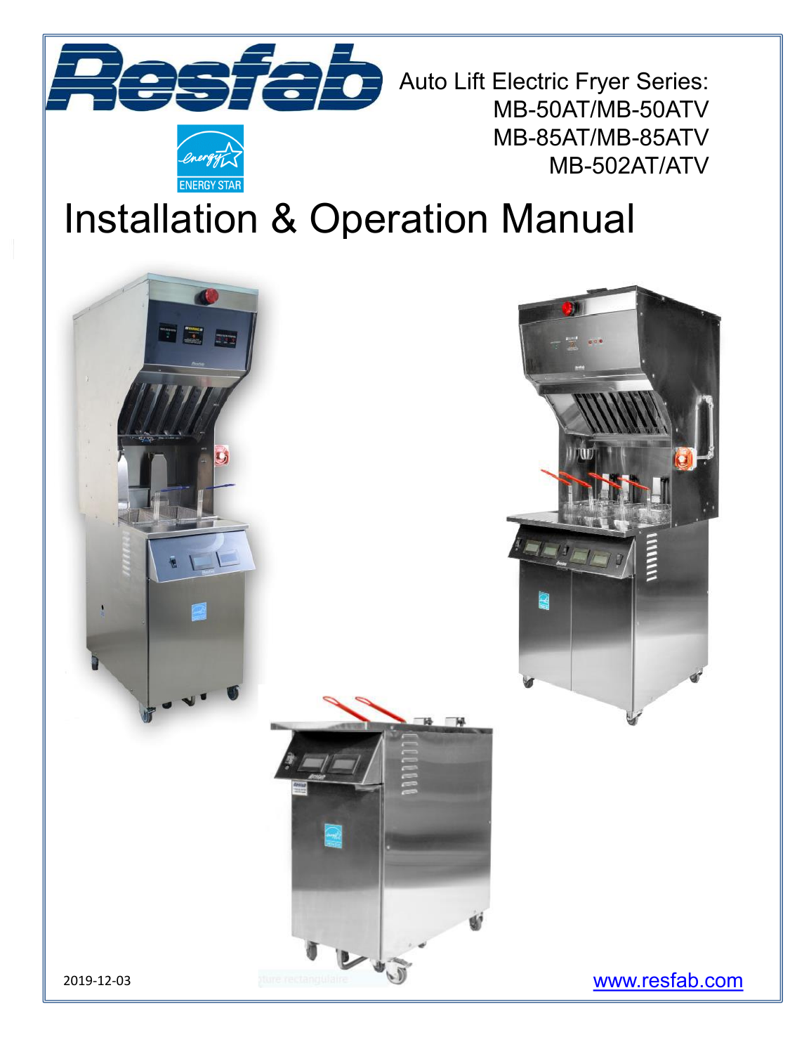 MB-502AT Autolift Fryer - Resfab