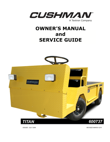 Cushman Titan Personnel Carrier 48V Owner's Manual And Service Manual | Manualzz