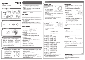 Vemer KEO-A User Manual | Manualzz