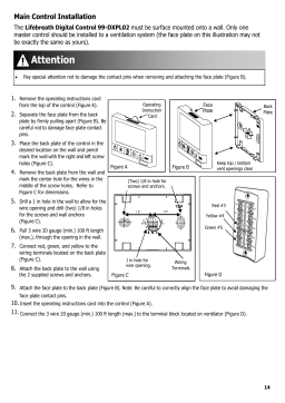Lifebreath 99-DXPL02 Digital Wall Control &ndash; DXPL02 Installation Manual