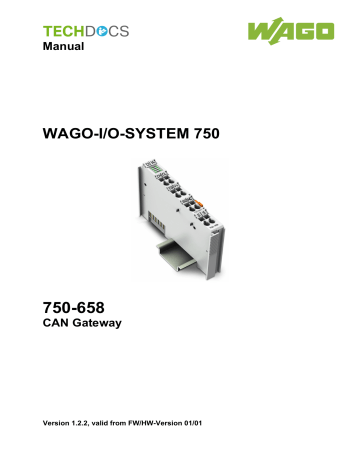 WAGO CAN Gateway Manual | Manualzz