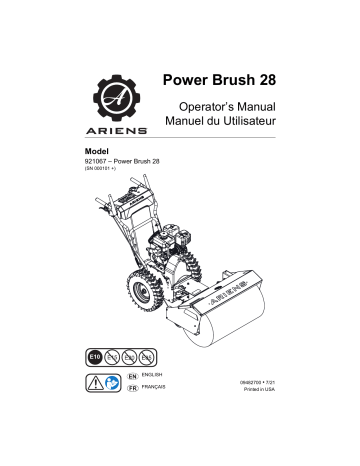 Ariens 921067 POWER BRUSH 28 Operators Manual | Manualzz