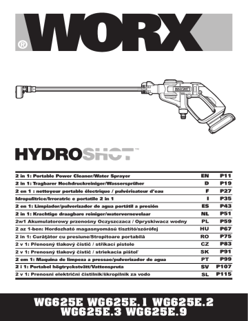 Worx HydroShot WG625E Original Instructions Manual Manualzz