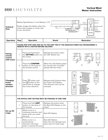 Louvolite Vertical Blind Instruction | Manualzz