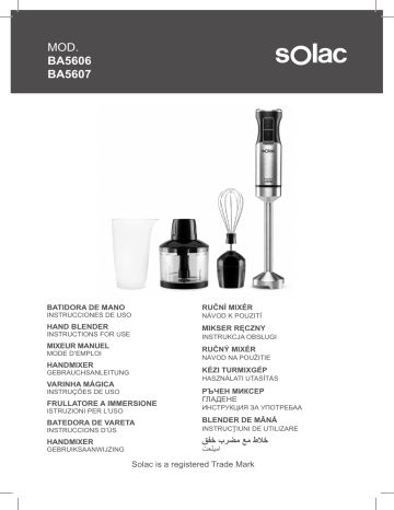 Solac BA5606 NEW! Pro 1000W Instructions for use | Manualzz