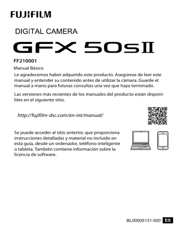 AJUSTE DE USUARIO. Fujifilm GFX50S II | Manualzz