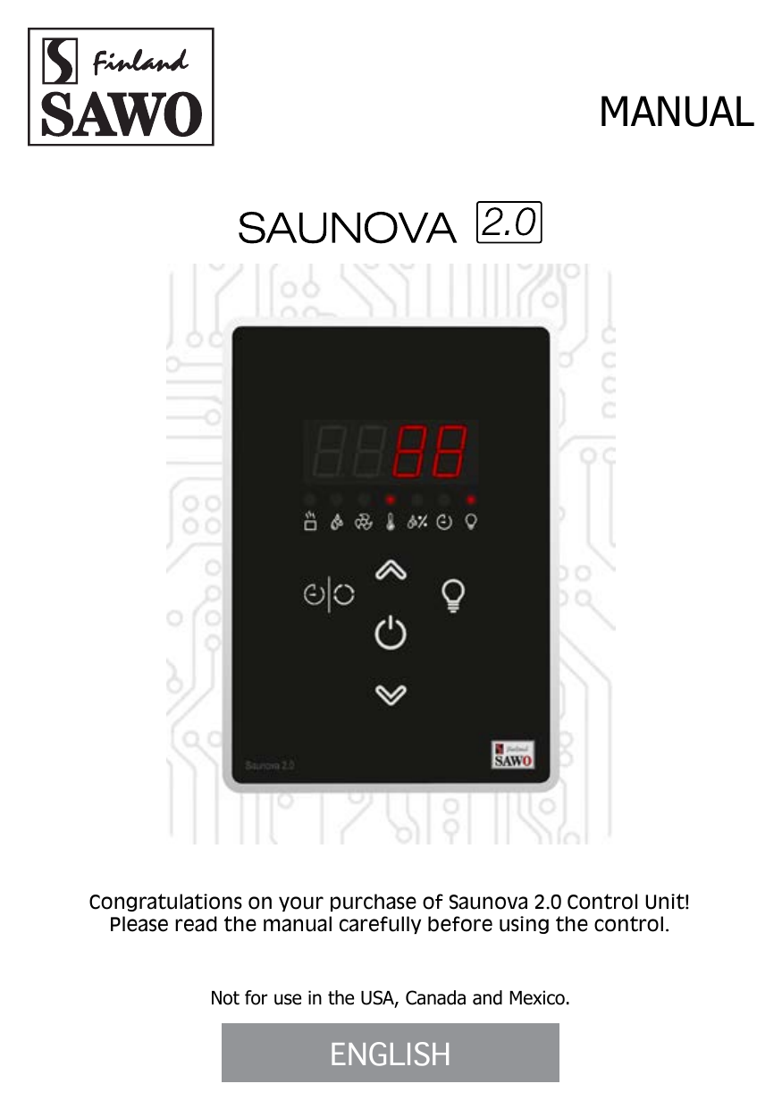 Sawo SAUNOVA  Manual | Manualzz