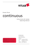 VITLAB continuous E, continuous RS Instrucciones De Manejo