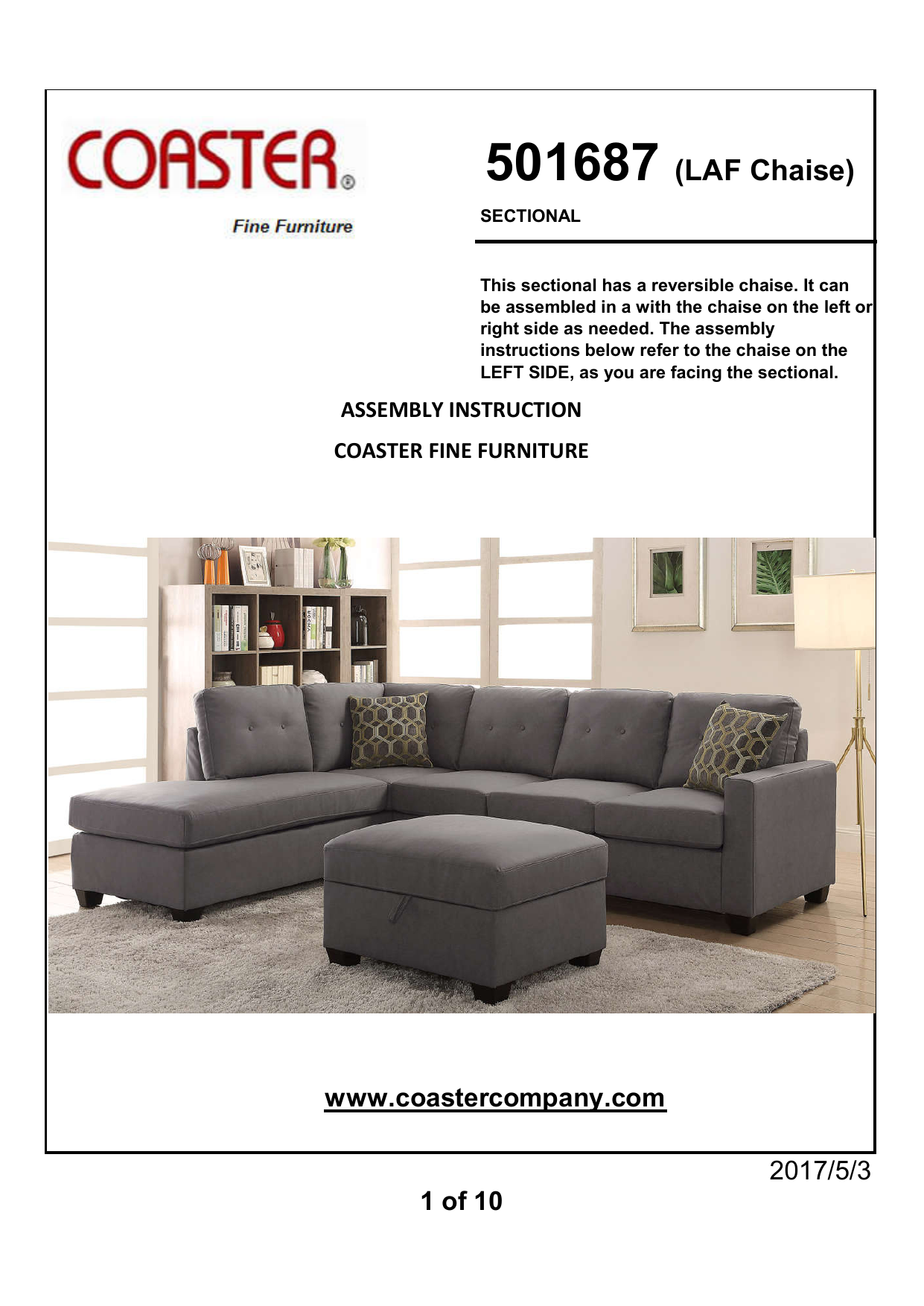 Bobkona Sectional Sofa Assembly Instructions Baci Living Room