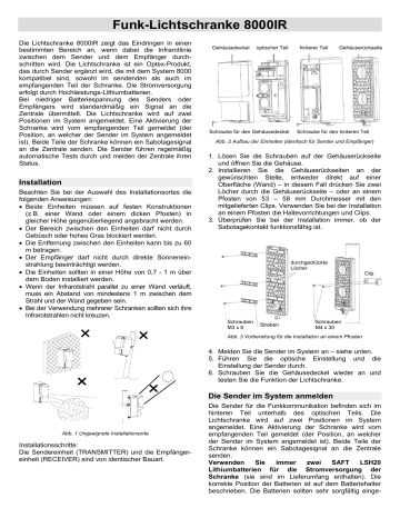 Indexa 8000 IR Bedienungsanleitung | Manualzz