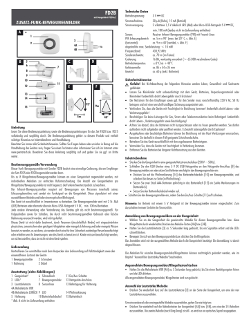 Indexa FD2B Bedienungsanleitung | Manualzz