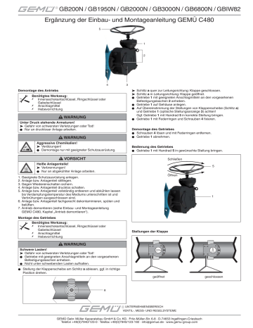 Gemu C487 Victoria Manually operated butterfly valve Assembly ...