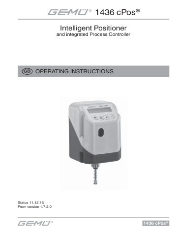 Gemu 1436 cPos Intelligent positioner and integrated process controller ...