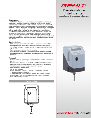 Gemu 1436 cPos Intelligent positioner and integrated process controller ...