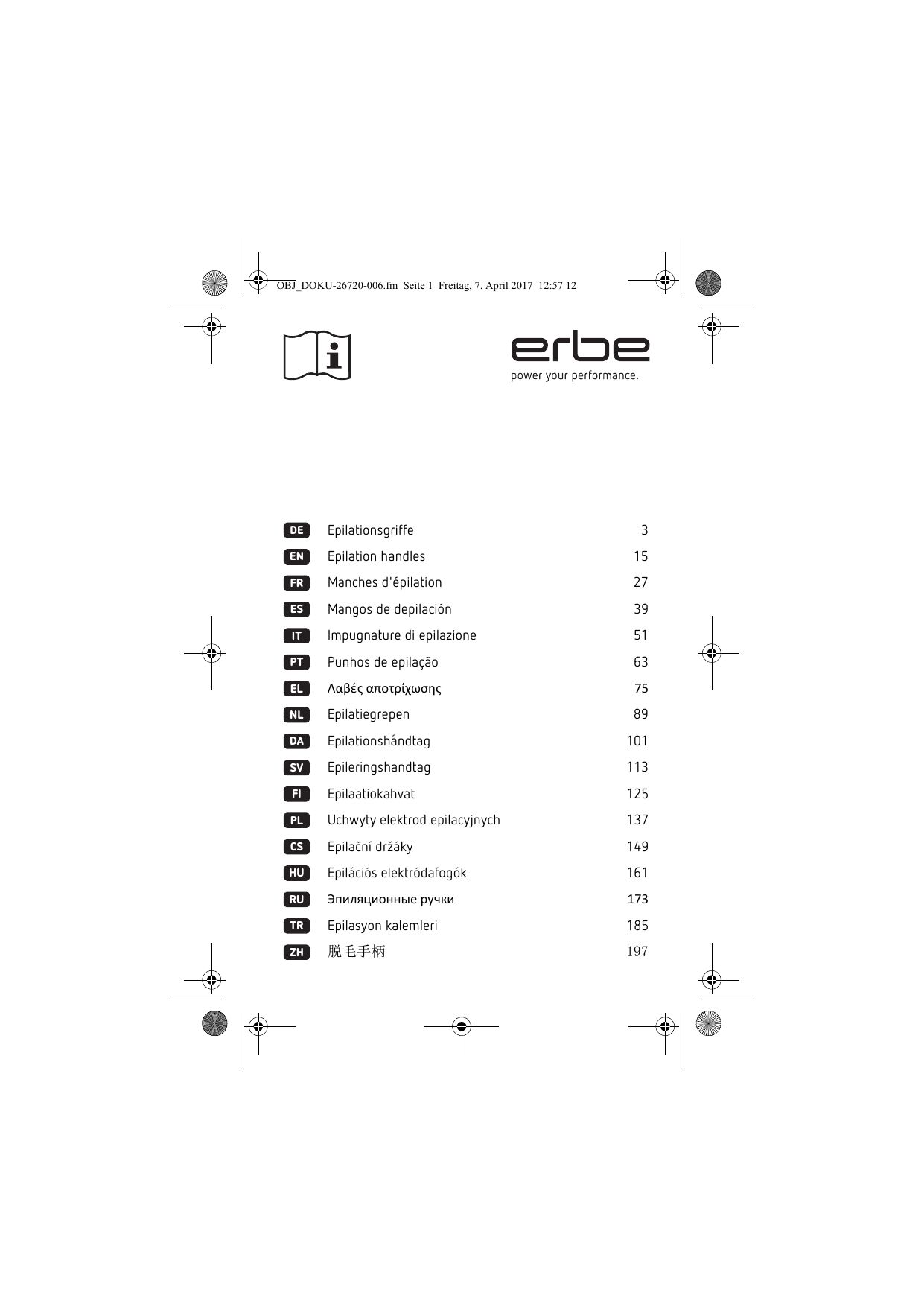 Erbe 20190-008 Bruksanvisningar