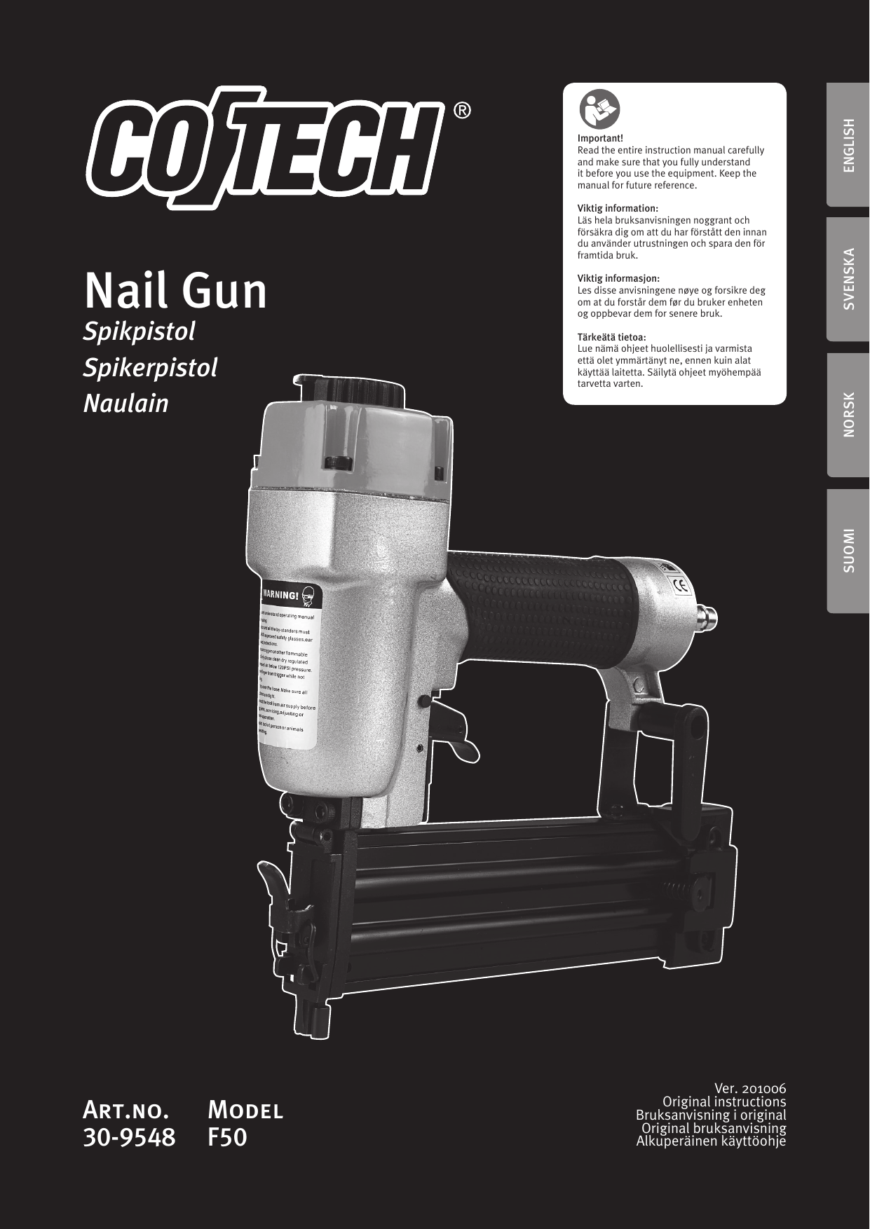 Image of Cocraft HB18 pneumatic staple gun