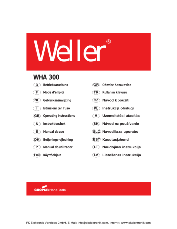Weller WHA 300 Manual De Uso | Manualzz