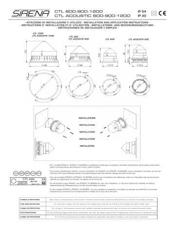 Sirena CTL 600 Installations- Und Bedienungsanleitung | Manualzz