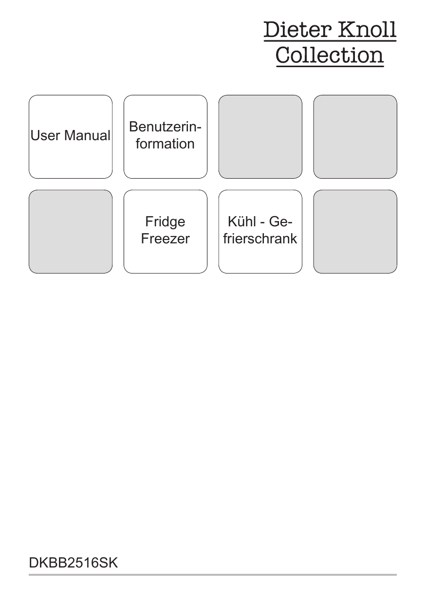 Dieter Knoll Collection DKBB2516SK User Manual Manualzz