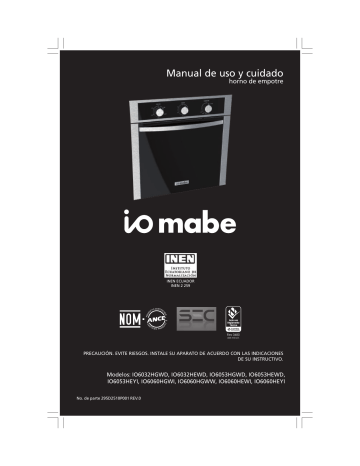 mabe IO6032HEWD0 Horno Eléctrico 127 V 60 cm El manual del propietario |  Manualzz