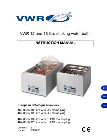 VWR 462-0353, 462-0355 Instruction Manual | Manualzz