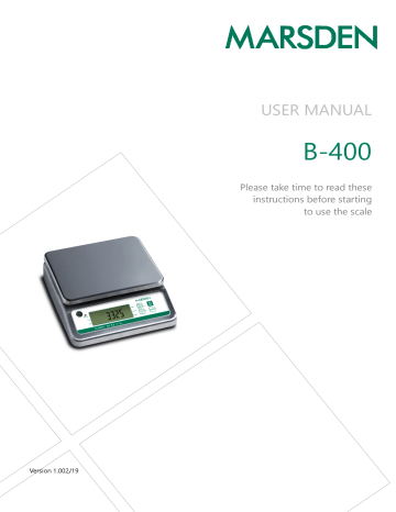 Marsden B-400 User Manual | Manualzz