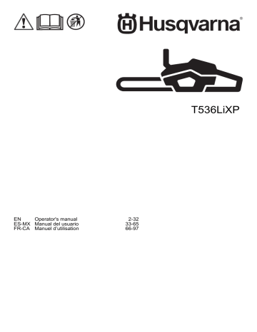 Transportation, storage and disposal. Husqvarna T536LiXP, 536 LiXP | Manualzz