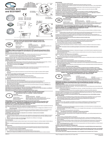 Notifier ECO1004T Einbau- Und Wartungsanweisungen | Manualzz