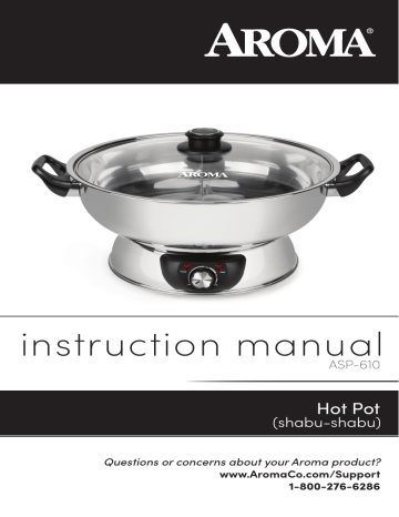 Aroma Housewares ASP-610 Dual-Sided Shabu Hot Pot