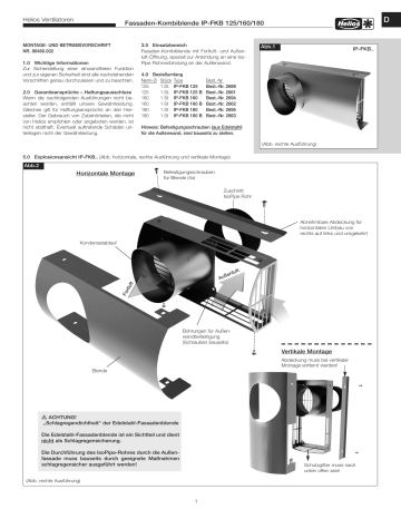 Helios IP-FKB 180 B Installation And Operating Instructions | Manualzz