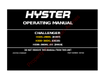 Hyster CHALLENGER H250XL, CHALLENGER H300XL Operating Manual