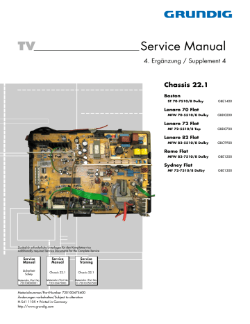 Grundig Boston ST 70-7510/8 Dolby Service Manual | Manualzz