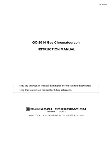 Changing item names. Shimadzu GC-2014 | Manualzz