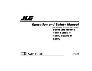 JLG 450A II Series, 450AJ II Series Operation And Safety Manual | Manualzz