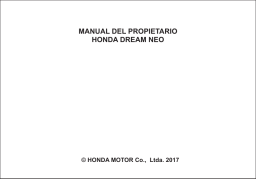 Honda Dream Neo Manual del Propietario | AI Chat