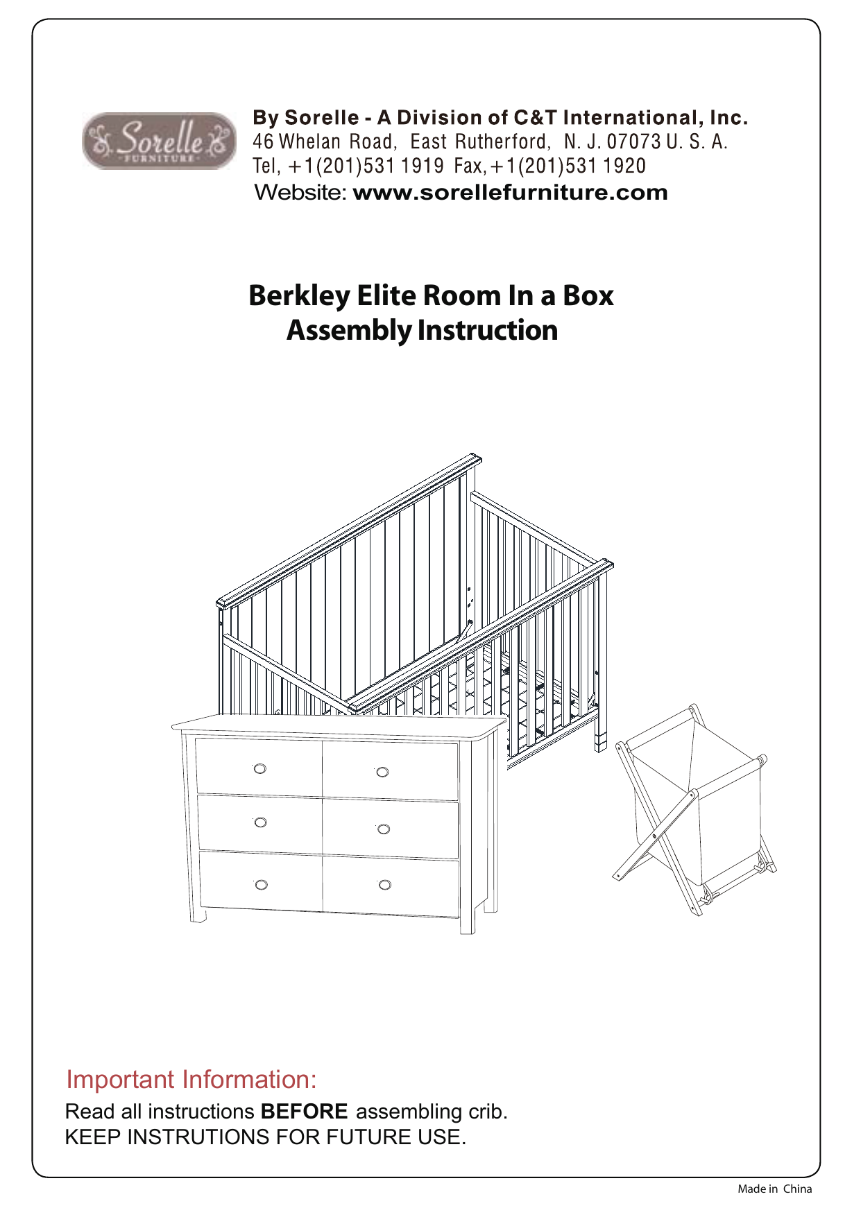 Sorelle berkley crib store manual